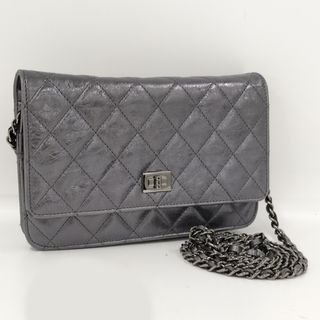 シャネル(CHANEL)のCHANEL 2.55 チェーンショルダー ウォレット マトラッセ レザー(ショルダーバッグ)