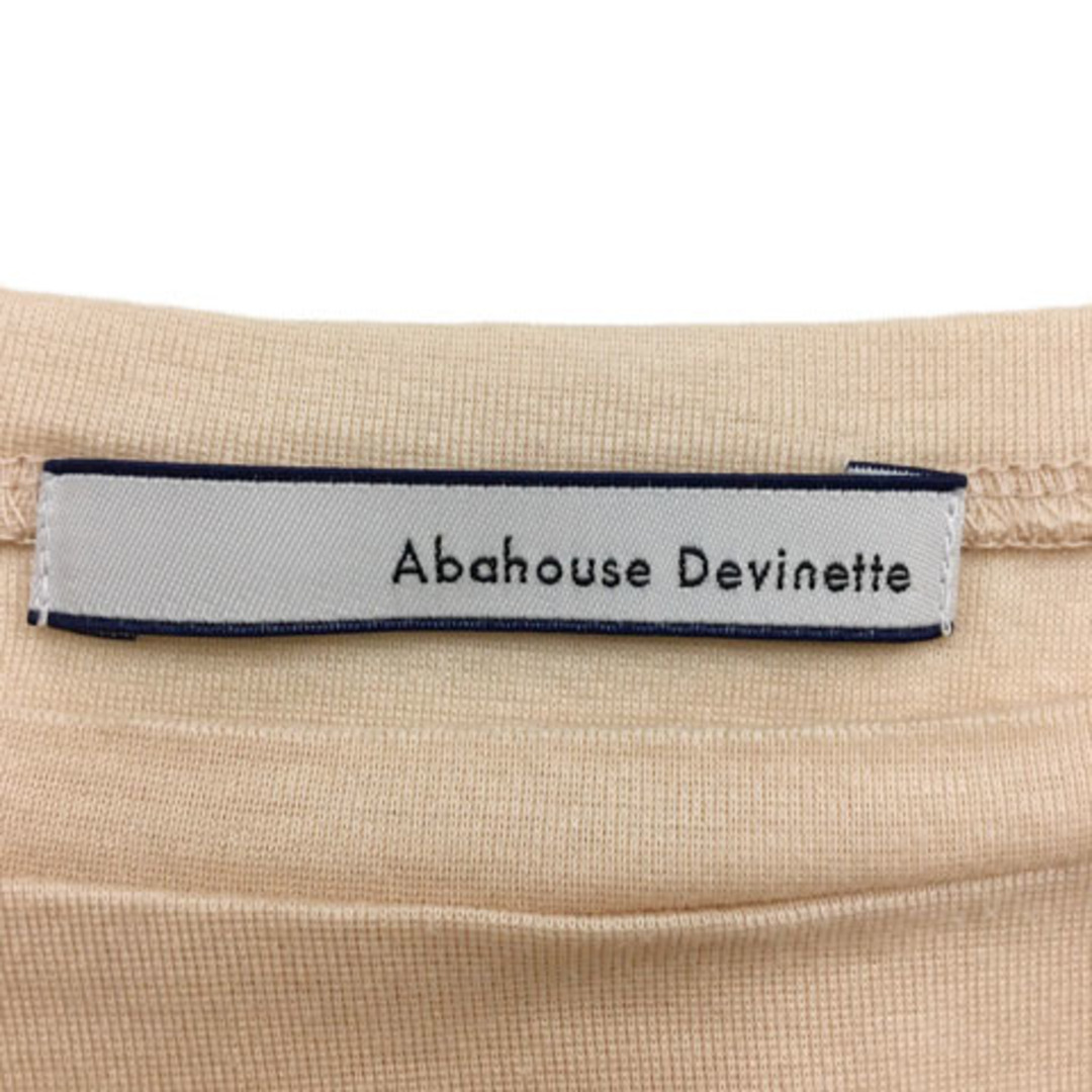 Abahouse Devinette(アバハウスドゥヴィネット)のアバハウス ドゥヴィネット カットソー プルオーバー ノースリーブ ベージュ レディースのトップス(カットソー(半袖/袖なし))の商品写真