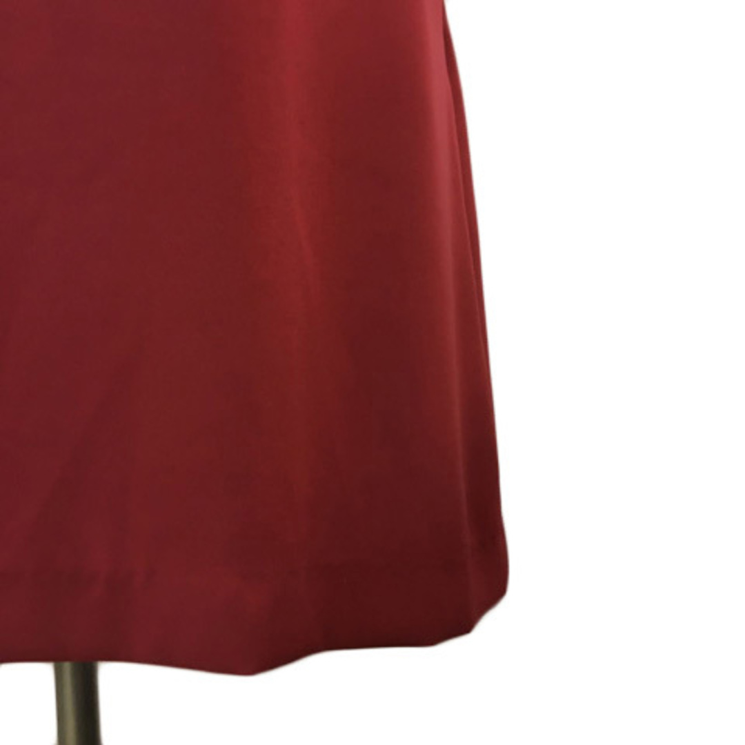 ビームスライツ ワンピース フレア 膝丈 プルオーバー 無地 長袖 38 赤 レディースのワンピース(ひざ丈ワンピース)の商品写真