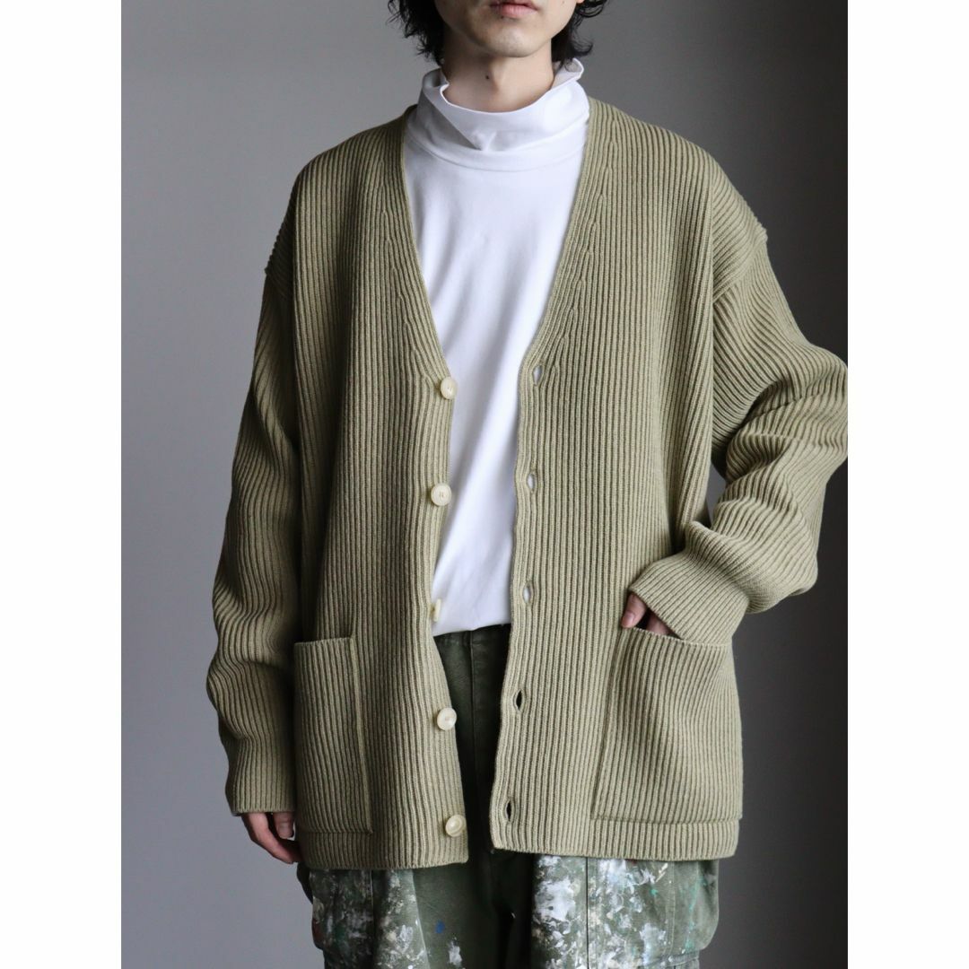 AURALEE(オーラリー)のAURALEE SUPER FINE WOOL RIB CARDIGAN メンズのトップス(カーディガン)の商品写真