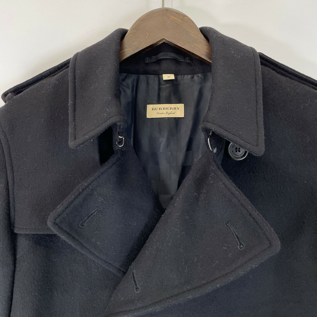 BURBERRY(バーバリー)のバーバリー ブラック 8077474 ウール ダブルコート 44 メンズのジャケット/アウター(その他)の商品写真