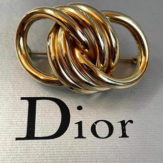 【美品】 Dior ブローチ ピンバッチ ゴールド パーティー 卒業式 入学式