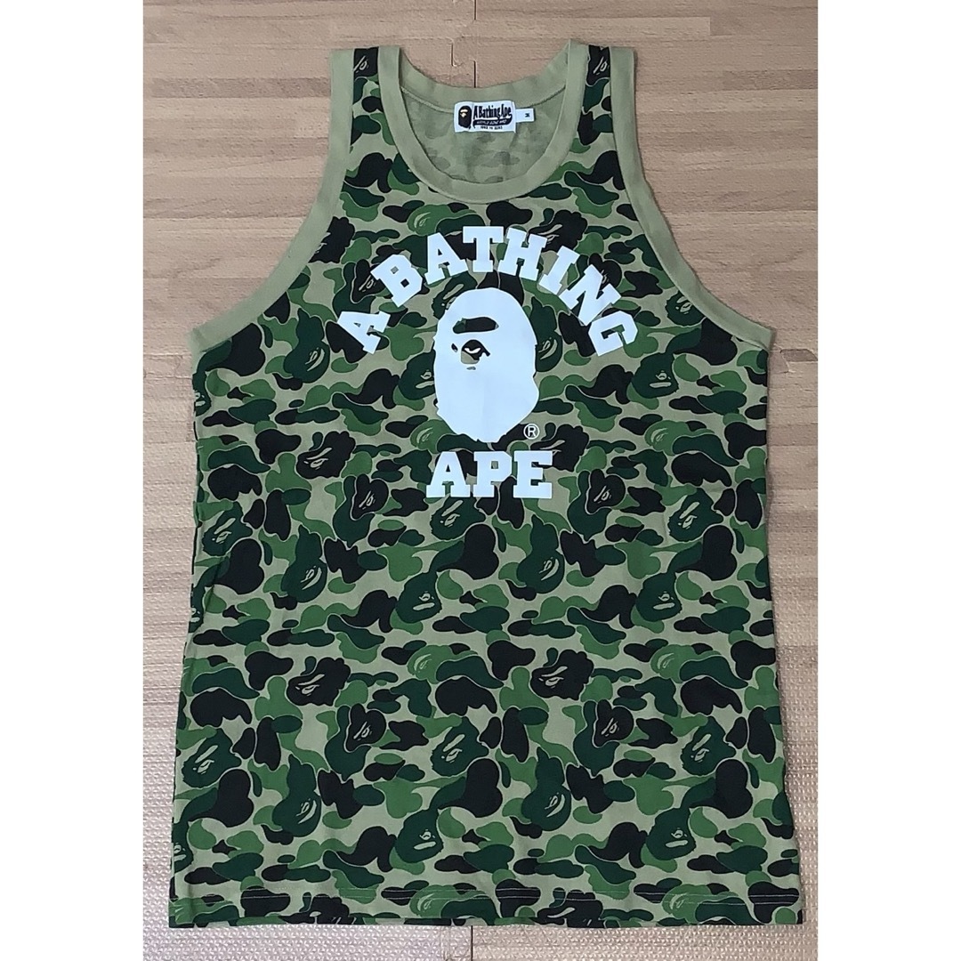 A BATHING APE(アベイシングエイプ)の★激レア★ APE カレッジロゴ タンクトップ M 大猿 Tシャツ ノースリーブ メンズのトップス(タンクトップ)の商品写真