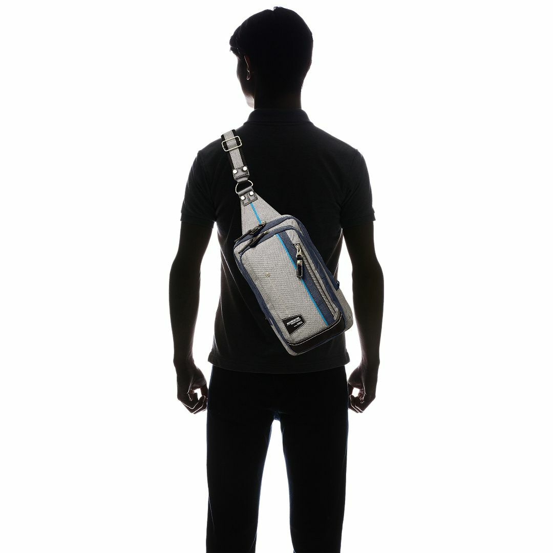 【色: ライトグレー】[ムスタッシュ] ボディバッグ・ワンショルダー JLG46 メンズのバッグ(その他)の商品写真