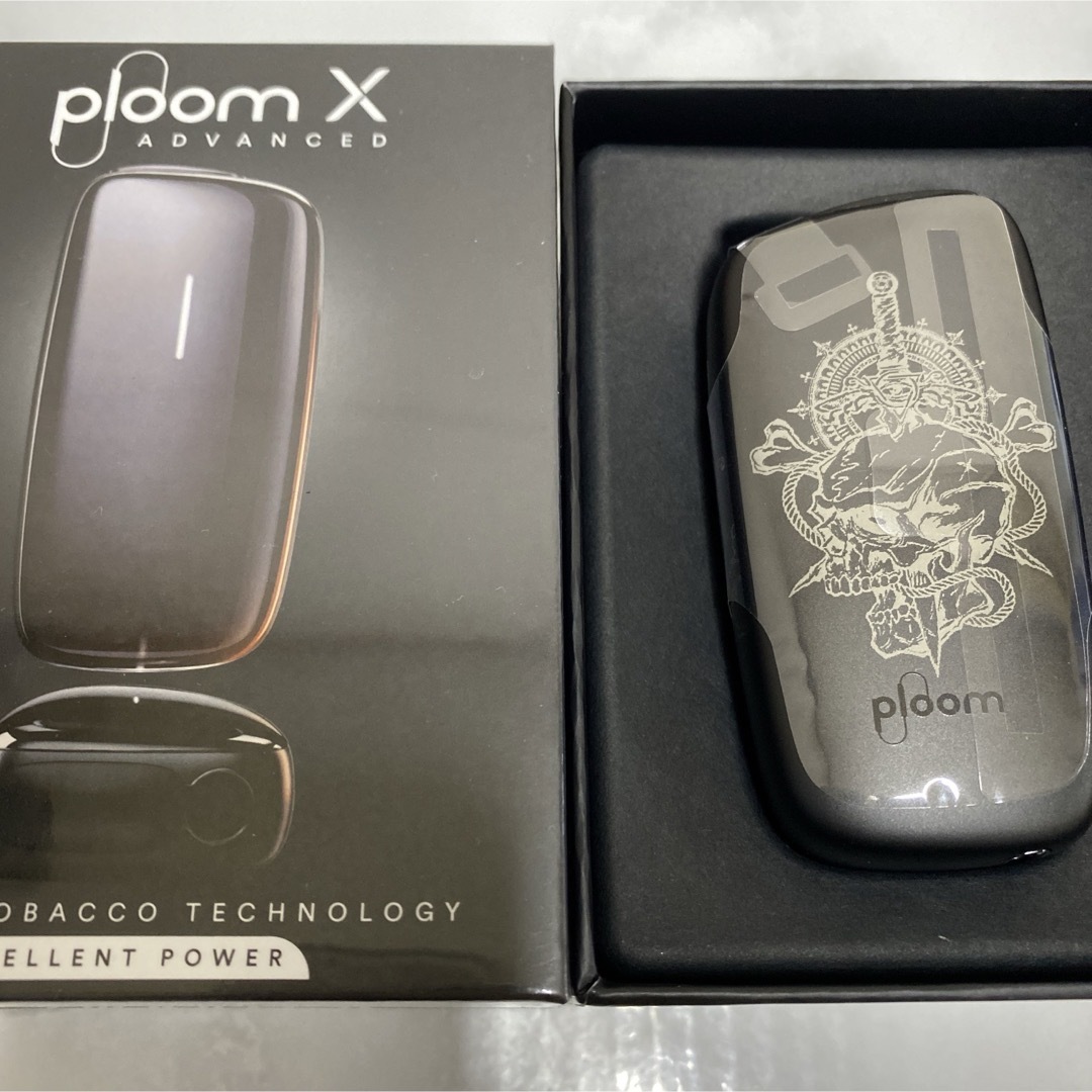 PloomTECH(プルームテック)のスカル デザイン プルームエックス Ploom X アドバンスド 本体 ブラック メンズのファッション小物(タバコグッズ)の商品写真