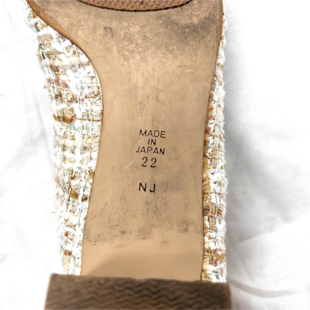 DIANA(ダイアナ)の【完売】ダイアナ　ツイードバックルパンプス　ポインテッドトゥ　ローヒール レディースの靴/シューズ(ハイヒール/パンプス)の商品写真