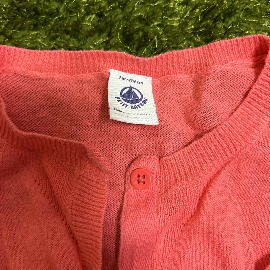 PETIT BATEAU(プチバトー)のプチバトーカーディガン86㎝ キッズ/ベビー/マタニティのキッズ服女の子用(90cm~)(カーディガン)の商品写真