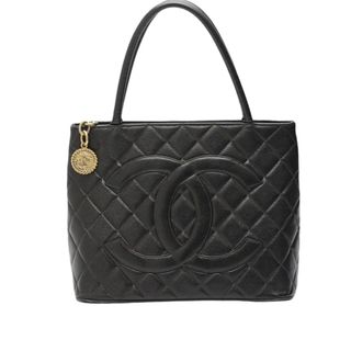 シャネル(CHANEL)のシャネル  トートバッグ ブラック  CHANEL 復刻トート キャビアスキン(トートバッグ)