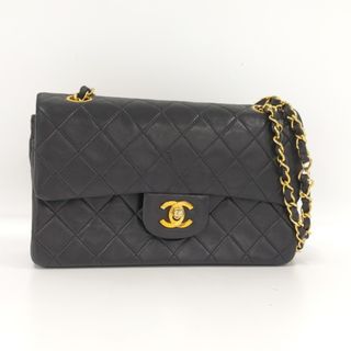 シャネル(CHANEL)のCHANEL マトラッセ23 ショルダーバッグ ダブルフラップ レザー ブラック(ショルダーバッグ)