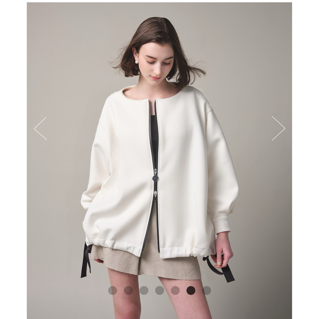 FOXEY(フォクシー)のDAISY LIN ミルフィーユスウェット Long Blouson レディースのジャケット/アウター(ノーカラージャケット)の商品写真