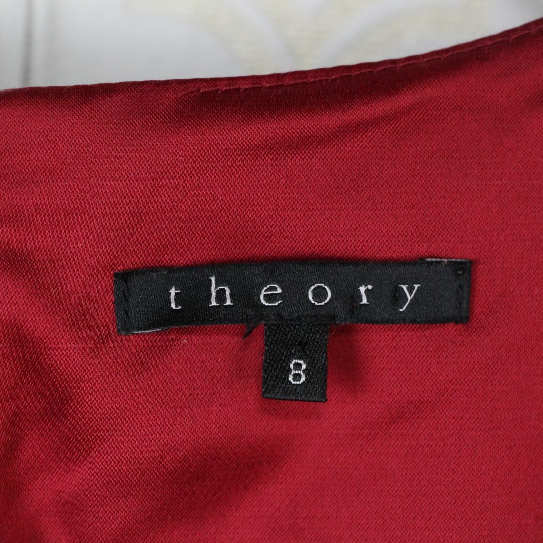 theory(セオリー)のセオリー ワンピース　ドレス　ひざ丈　US8　レッド レディースのワンピース(その他)の商品写真