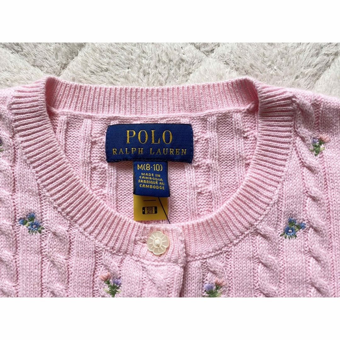 POLO RALPH LAUREN(ポロラルフローレン)のポロラルフローレン　ケーブル編みカーディガン キッズ/ベビー/マタニティのキッズ服女の子用(90cm~)(カーディガン)の商品写真