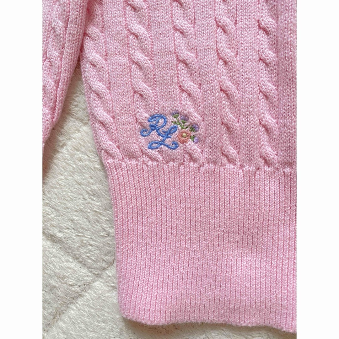 POLO RALPH LAUREN(ポロラルフローレン)のポロラルフローレン　ケーブル編みカーディガン キッズ/ベビー/マタニティのキッズ服女の子用(90cm~)(カーディガン)の商品写真