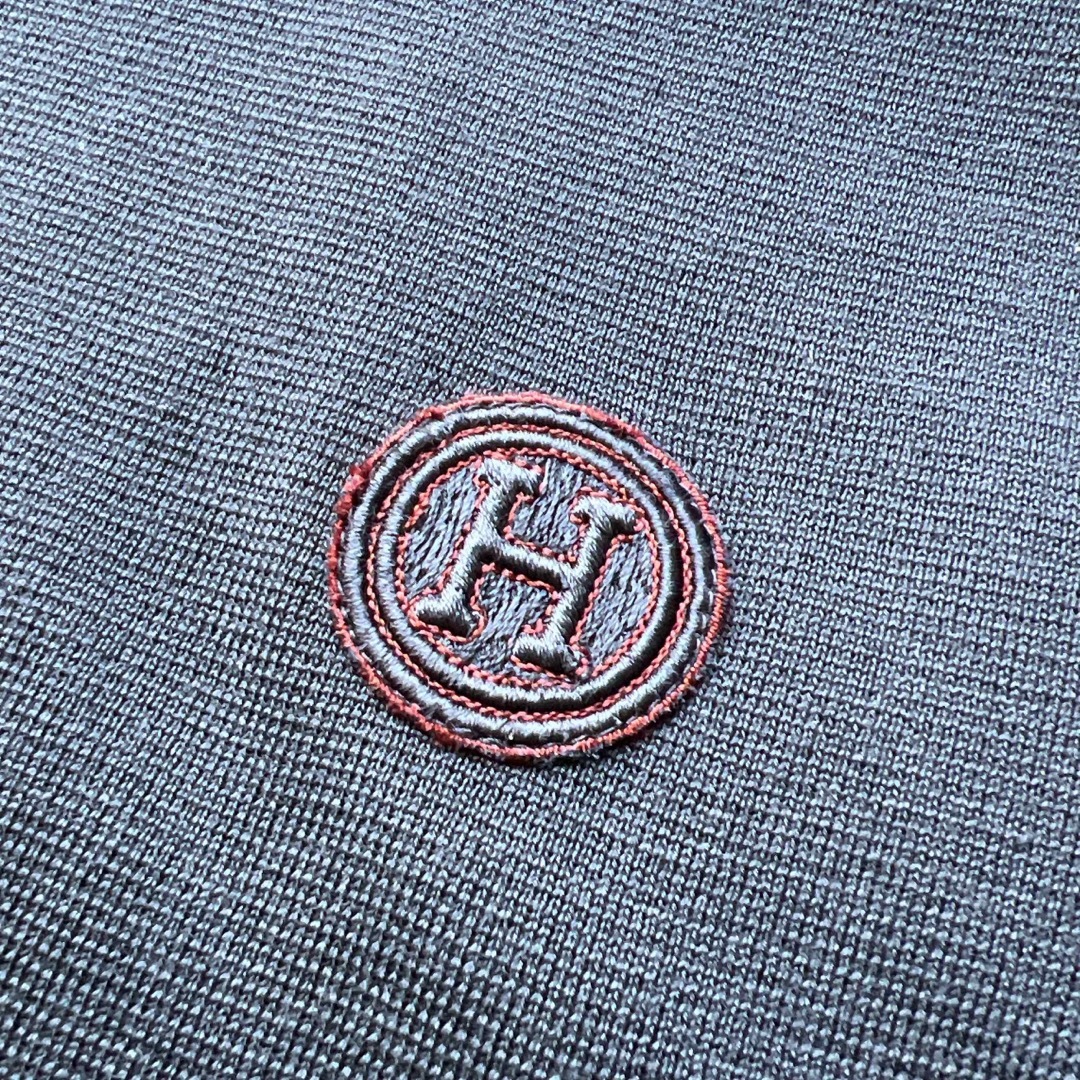 Hermes(エルメス)の美品　HERMESエルメス　刺繍　ワッペン　シャツ　ワンピース　ポロ　ネイビー レディースのワンピース(ひざ丈ワンピース)の商品写真