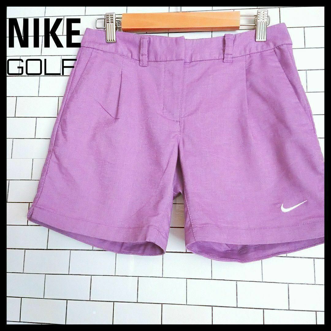 NIKE(ナイキ)のNIKE GOLF ナイキ ゴルフ ショートパンツ S パープル ジョギング スポーツ/アウトドアのゴルフ(ウエア)の商品写真