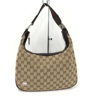 グッチ(Gucci)のGUCCI ワンショルダーバッグ シェリーライン GGキャンバス ベージュ(ショルダーバッグ)