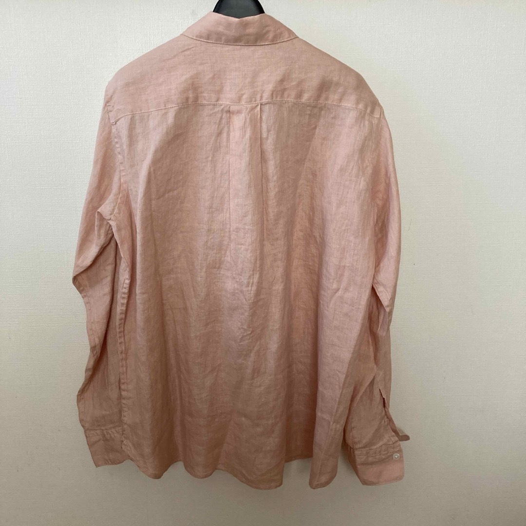 MUJI (無印良品)(ムジルシリョウヒン)の《新品》無印良品　レギュラーカラー長袖シャツ（ピンク） レディースのトップス(シャツ/ブラウス(長袖/七分))の商品写真