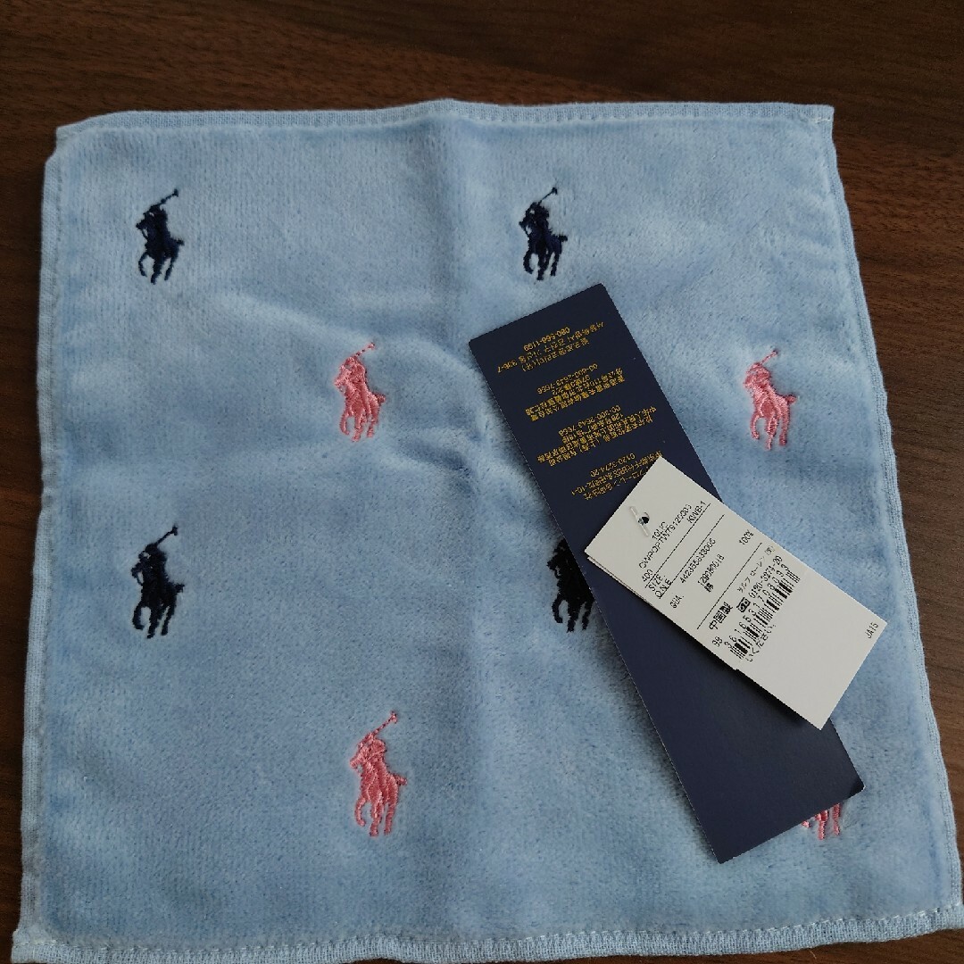 POLO RALPH LAUREN(ポロラルフローレン)のPOLO　コットン タオル ハンカチ (ボーイズ 2才〜4才）　ブルー キッズ/ベビー/マタニティのこども用ファッション小物(その他)の商品写真