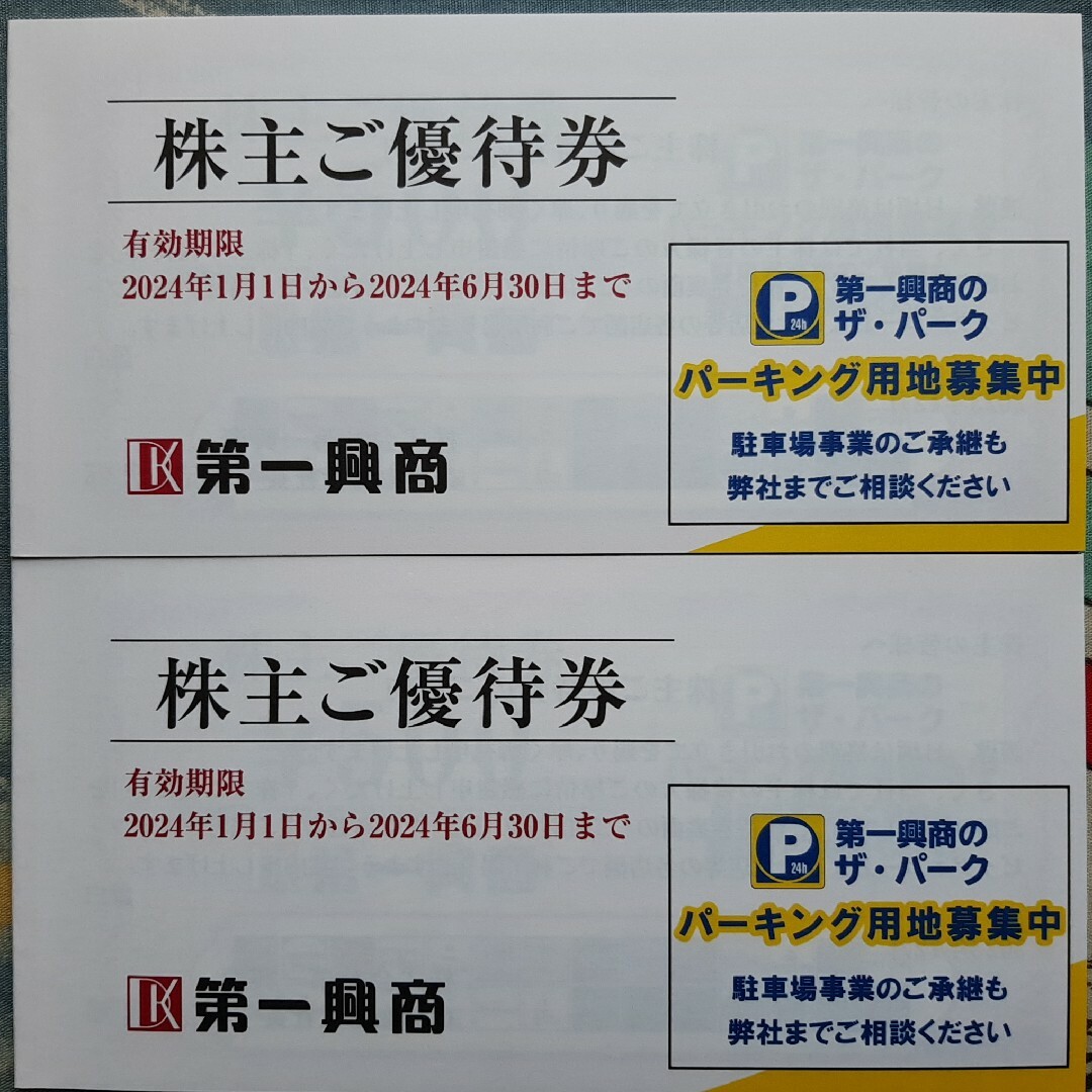 第一興商 株主優待券 10,000円分 ビックエコー他 チケットの優待券/割引券(その他)の商品写真