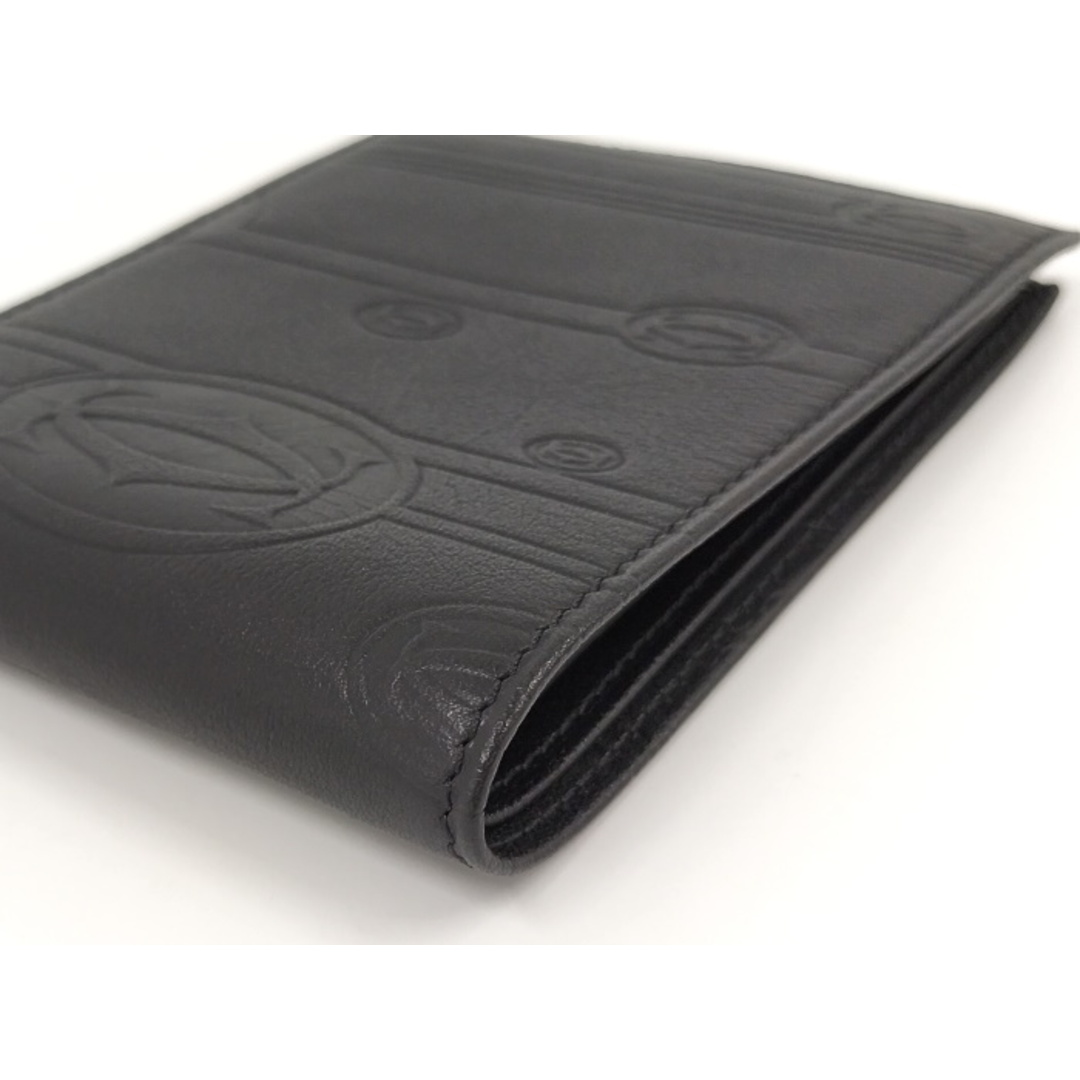 Cartier(カルティエ)のCartier 二つ折り財布 札入れ レザー ブラック レディースのファッション小物(財布)の商品写真