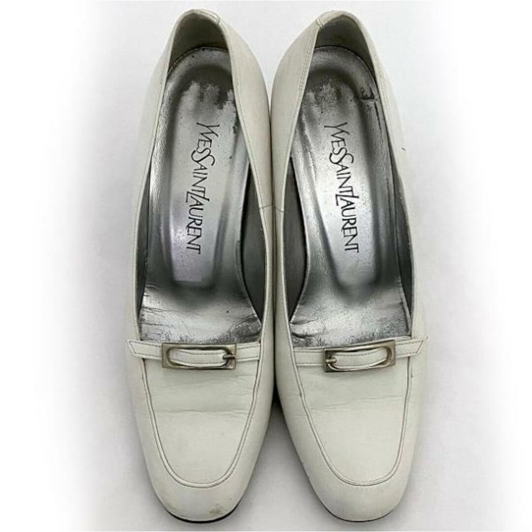 SAINT LAURENT - イヴ サンローラン パンプス ホワイト 美品 SAINT LAURENT - イヴ サンローラン パンプス ホワイト 美品