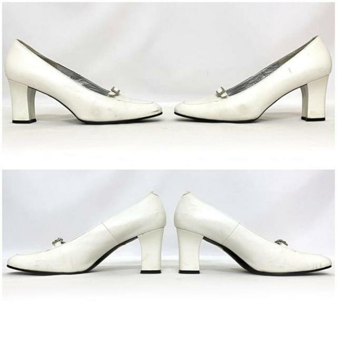 SAINT LAURENT - イヴ サンローラン パンプス ホワイト 美品 SAINT LAURENT - イヴ サンローラン パンプス ホワイト 美品