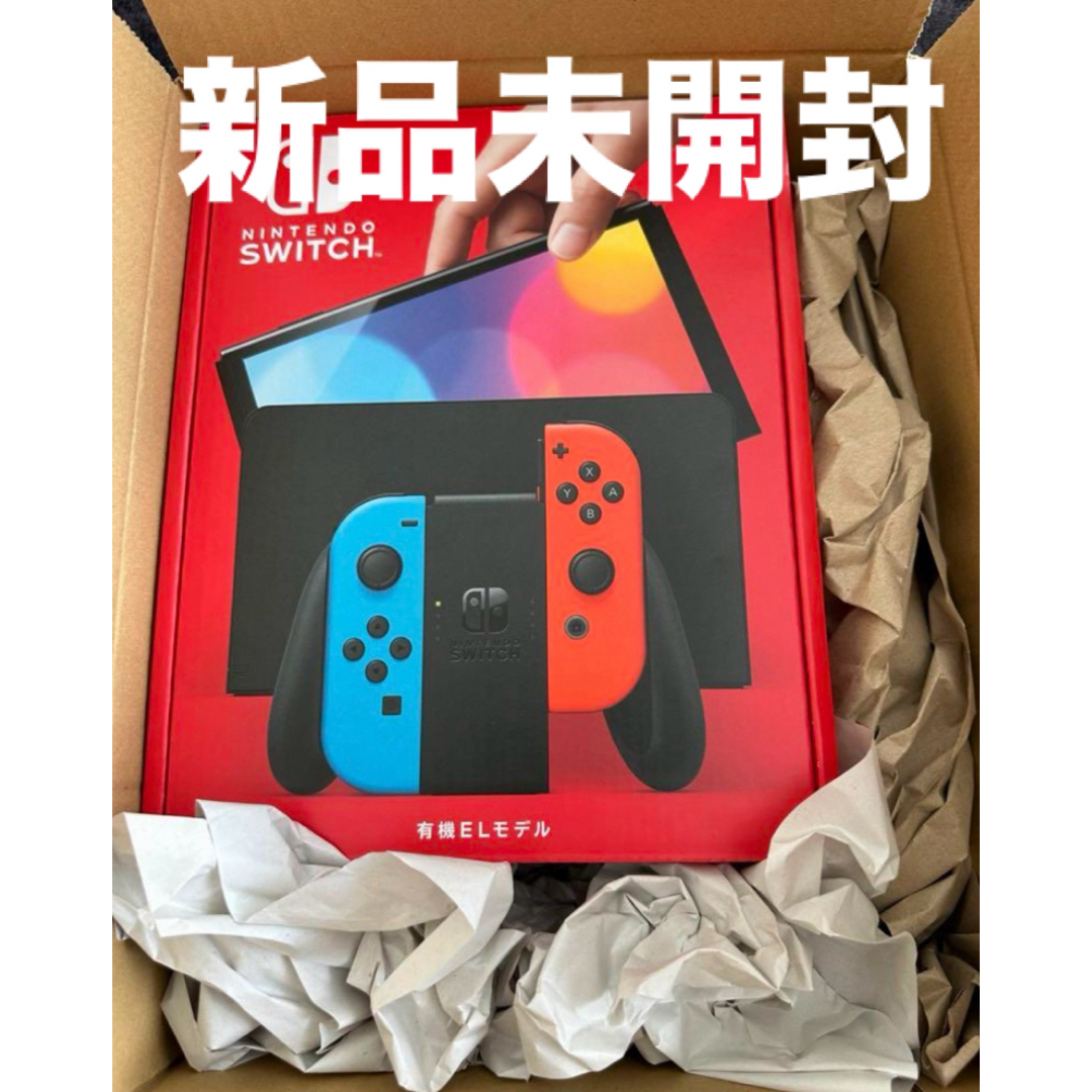 Nintendo Switch(ニンテンドースイッチ)の【新品未開封品】任天堂スイッチ　有機ELモデル　 JCネオン　Switch 本体 エンタメ/ホビーのゲームソフト/ゲーム機本体(家庭用ゲーム機本体)の商品写真