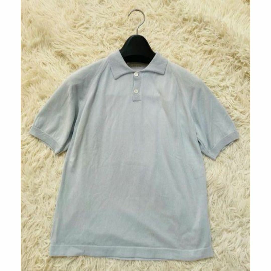PRADA(プラダ)の【PRADA】プラダ コットン トップスニットシャツ  ライトブルー ]6 レディースのトップス(ポロシャツ)の商品写真