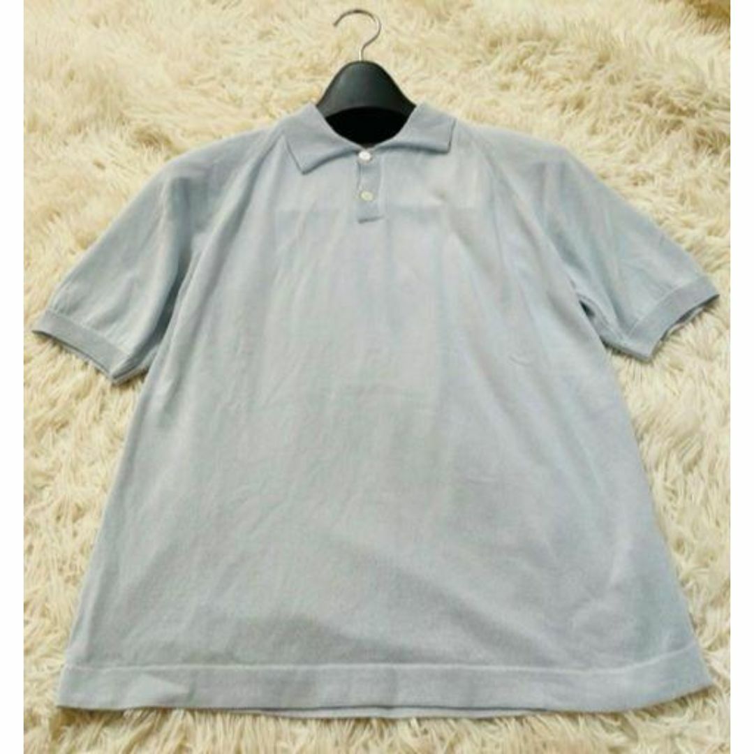 PRADA(プラダ)の【PRADA】プラダ コットン トップスニットシャツ  ライトブルー ]6 レディースのトップス(ポロシャツ)の商品写真