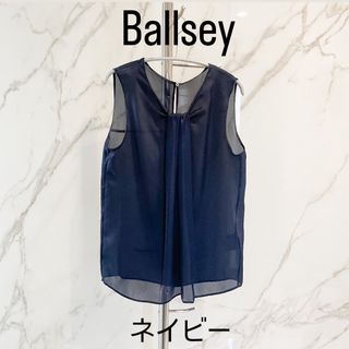 ボールジィ(Ballsey)のTOMRROWLAND Ballsey ポリエステルノースリーブブラウス 38(シャツ/ブラウス(半袖/袖なし))