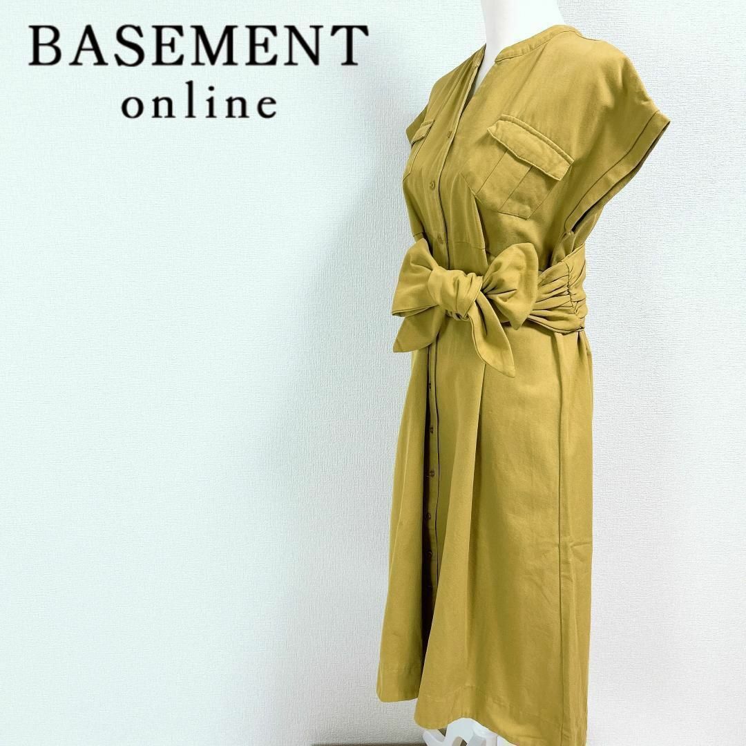 ■BASEMENT online コットンシャツワンピース オーバーサイズ レディースのワンピース(その他)の商品写真