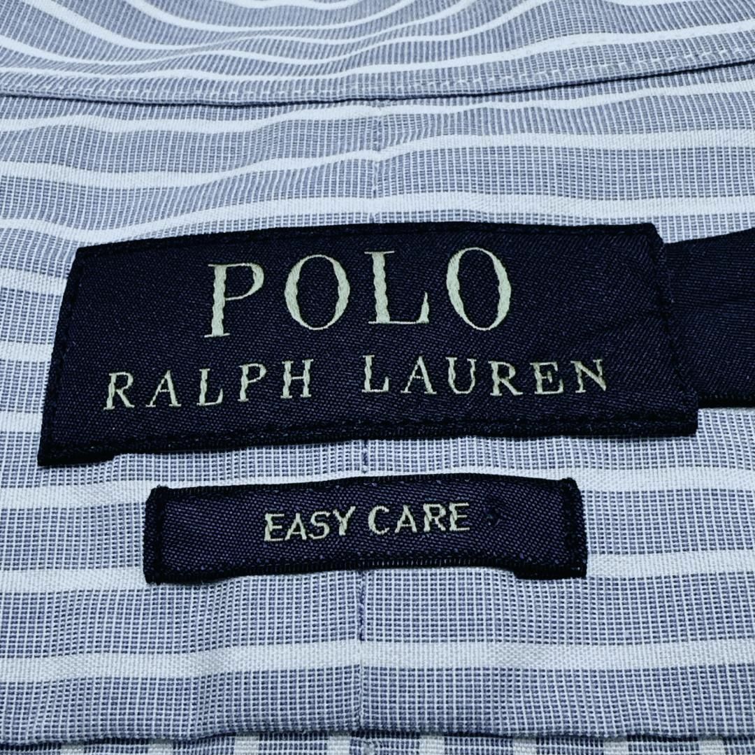POLO RALPH LAUREN(ポロラルフローレン)のポロラルフローレン ストライプ 長袖シャツ ポニー刺繍 US古着 d40 メンズのトップス(シャツ)の商品写真