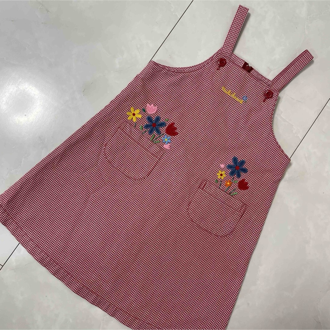 mikihouse(ミキハウス)の《美品》mikihouse ジャンパースカート　110 キッズ/ベビー/マタニティのキッズ服女の子用(90cm~)(ワンピース)の商品写真