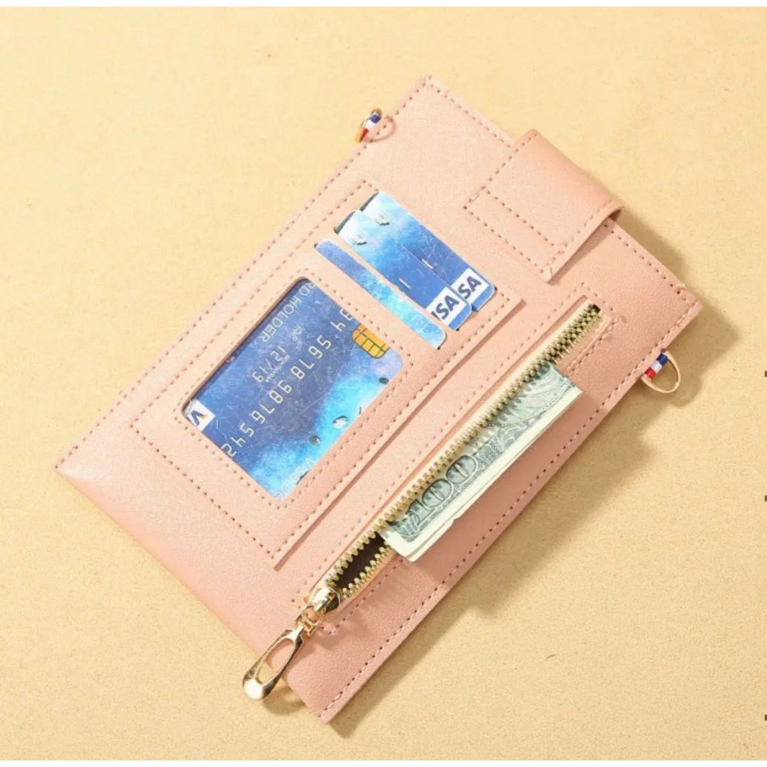 くすみブルー お財布ショルダー スマホショルダー レディースのバッグ(ショルダーバッグ)の商品写真