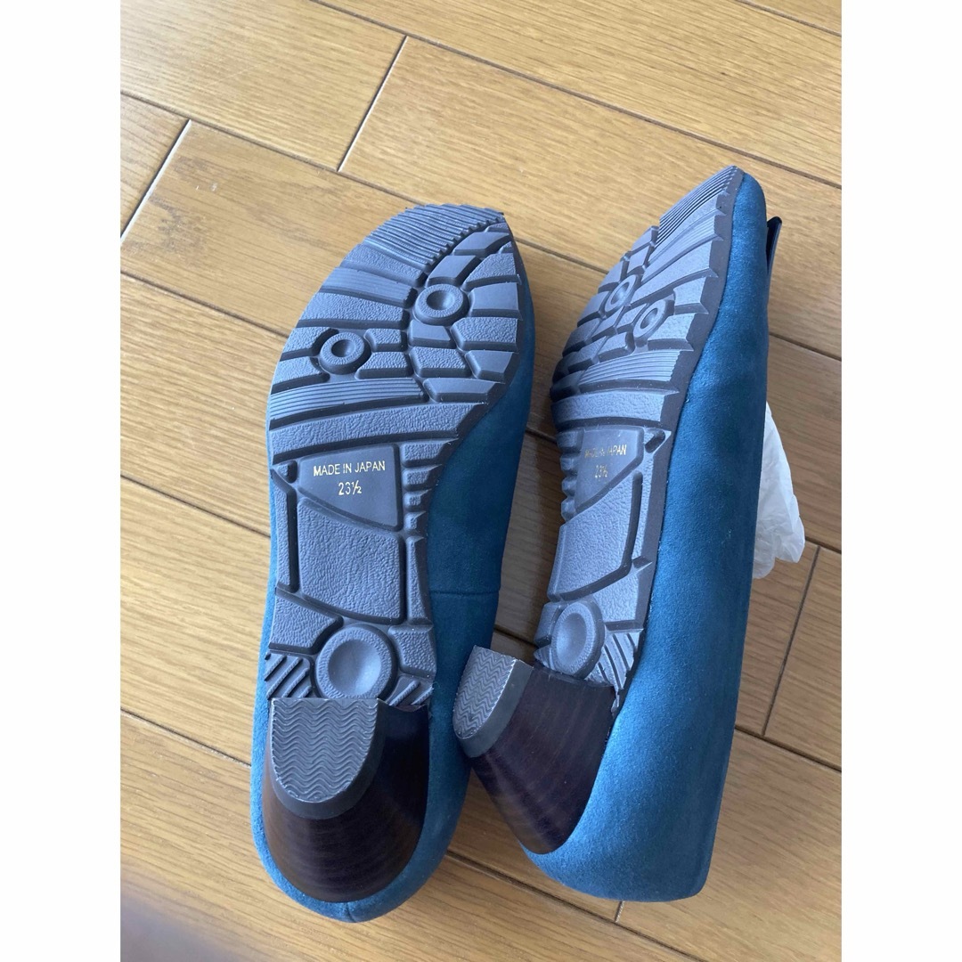 【ALAGE】日本製スエードブルーパンプス レディースの靴/シューズ(ハイヒール/パンプス)の商品写真