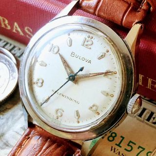 ブローバ(Bulova)の#3054【シックでお洒落】メンズ 腕時計 ブローバ 自動巻 動作品 新品ベルト(腕時計(アナログ))