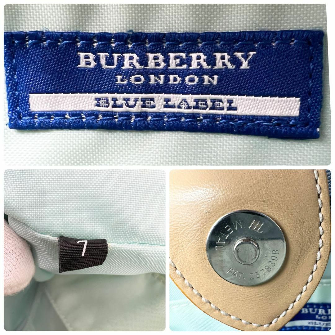 BURBERRY BLUE LABEL(バーバリーブルーレーベル)の【大人気】 バーバリー ハンドバッグ チェック柄 デニム レディース 美品 レディースのバッグ(ハンドバッグ)の商品写真