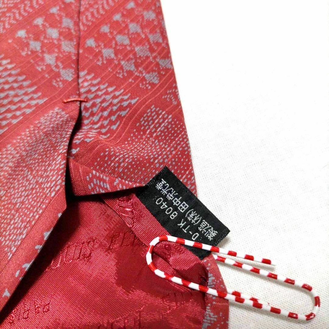【新品】ルイフェロー ネクタイ レギュラー 赤系 日本製 シルク100% メンズのファッション小物(ネクタイ)の商品写真