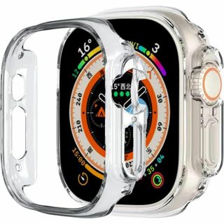 Apple Watch Ultra ケース 49mm 保護カバー 装着簡単 透明(保護フィルム)