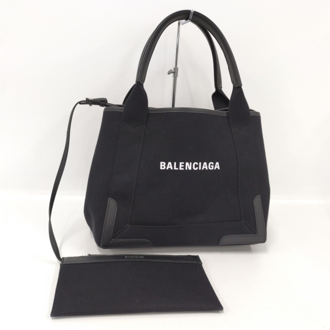 Balenciaga(バレンシアガ)のBALENCIAGA ネイビー カバス トートバッグ キャンバス ブラック レディースのバッグ(トートバッグ)の商品写真