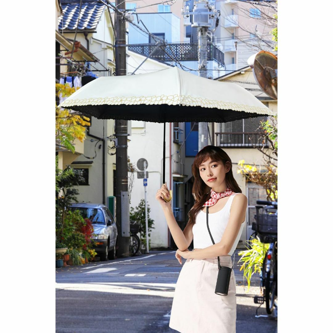 【色: 花ーピンク】日傘 折りたたみ傘 超軽量 174g/194g UVカット  レディースのファッション小物(その他)の商品写真