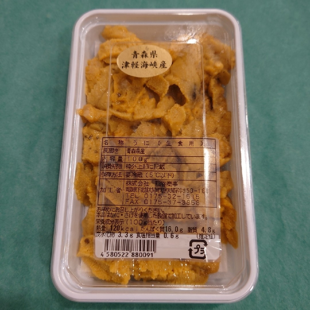 青森県大間産 無添加ウニ 100g入×4パックセット 食品/飲料/酒の食品(魚介)の商品写真