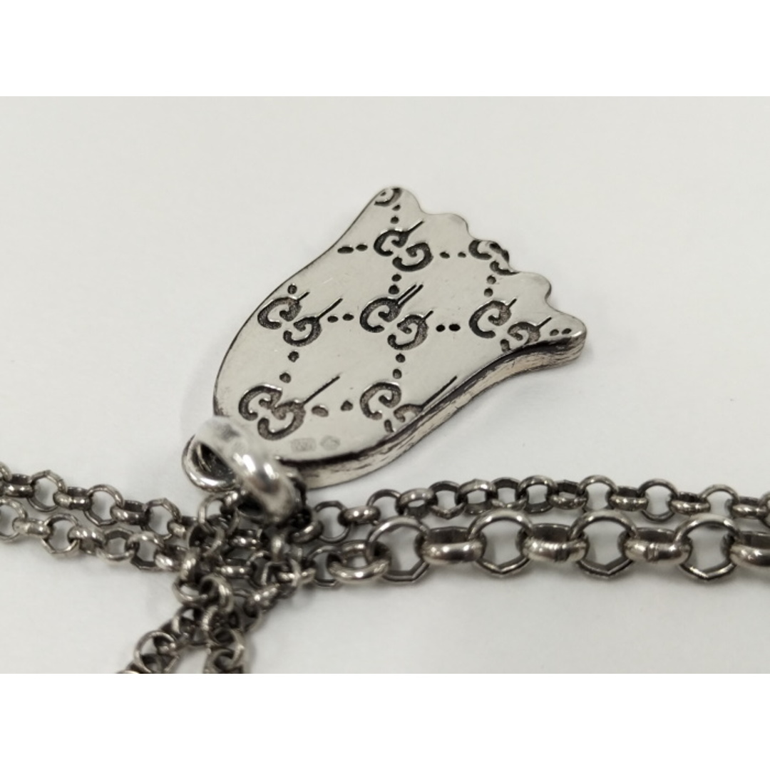 GUCCI - GUCCI ゴースト ネックレス SV925 シルバー 455536の GUCCI - GUCCI ゴースト ネックレス SV925 シルバー 455536の