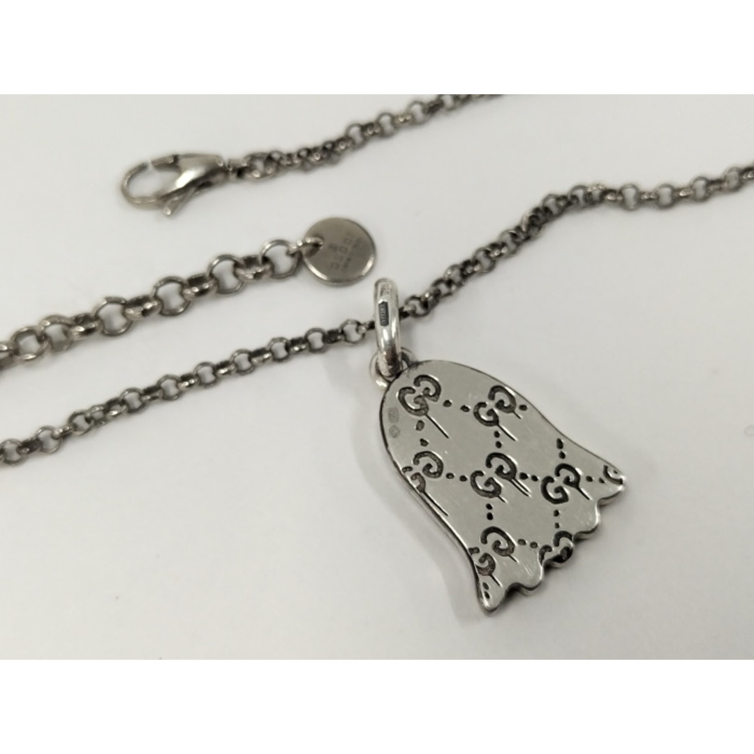 GUCCI - GUCCI ゴースト ネックレス SV925 シルバー 455536の GUCCI - GUCCI ゴースト ネックレス SV925 シルバー 455536の
