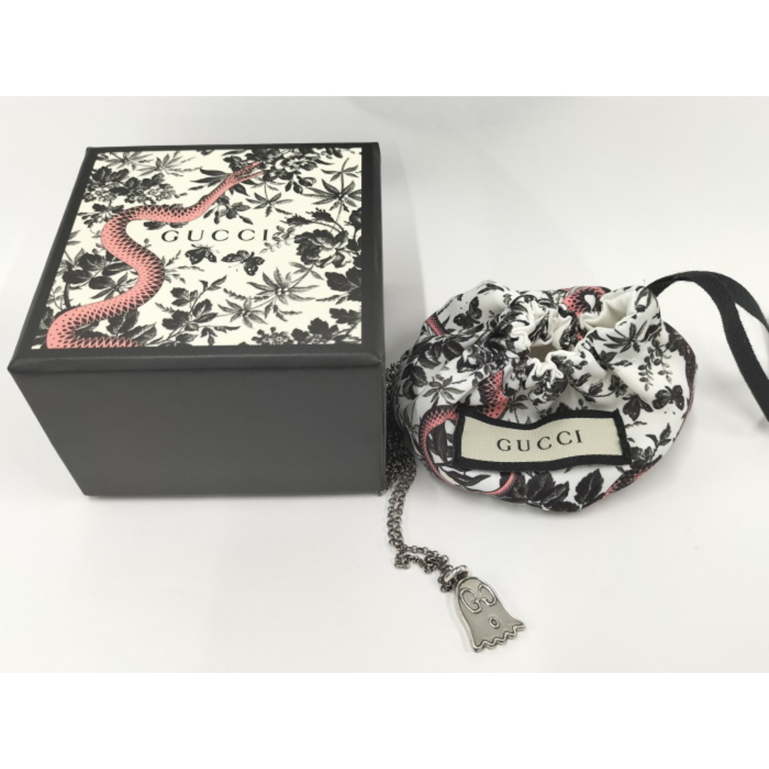 GUCCI - GUCCI ゴースト ネックレス SV925 シルバー 455536の GUCCI - GUCCI ゴースト ネックレス SV925 シルバー 455536の