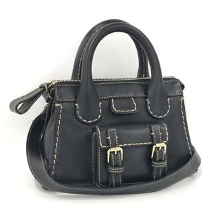 クロエ(Chloe)のChloe エディスミニ 2WAY ショルダーバッグ レザー ブラック(ショルダーバッグ)