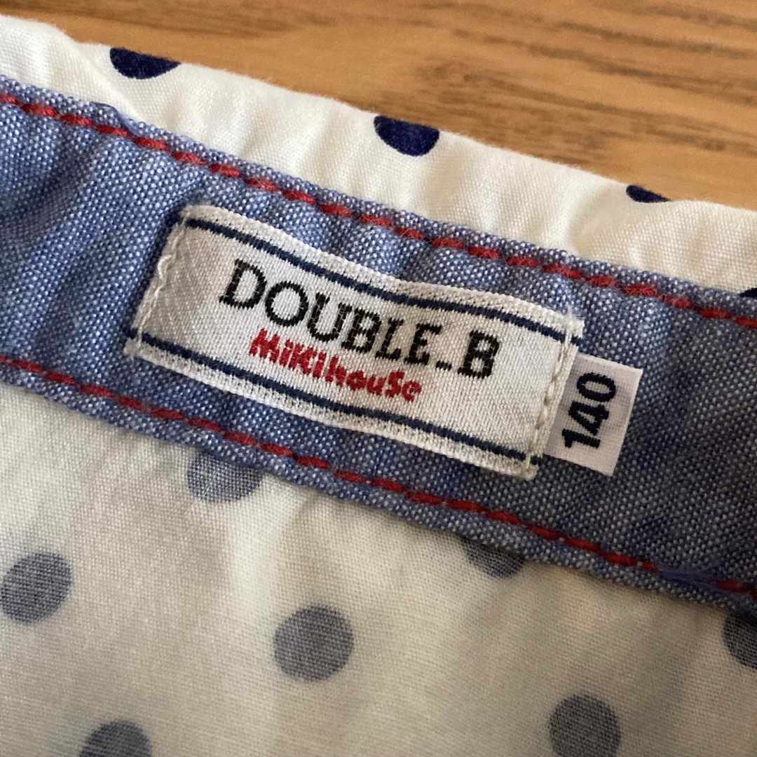 DOUBLE.B(ダブルビー)のDOUBLE.B ダブルビー　ミキハウス　キッズ　シャツ　140cm キッズ/ベビー/マタニティのキッズ服男の子用(90cm~)(ブラウス)の商品写真