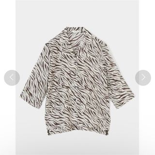 マウジー(moussy)のMOUSSY SHEER HALF SLEEVE シャツ(シャツ/ブラウス(長袖/七分))