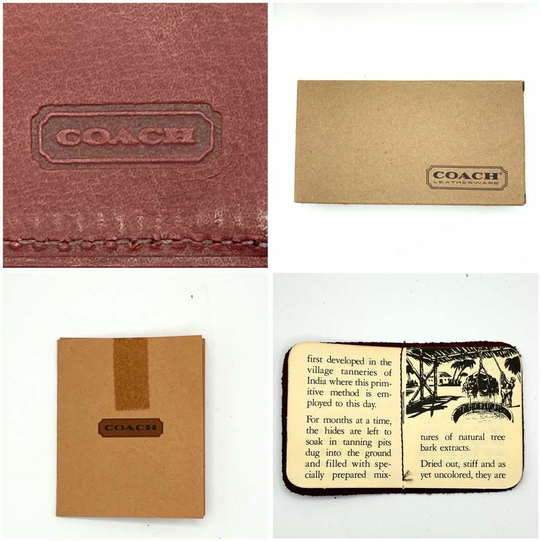 COACH(コーチ)の【美品】COACH コーチ 二つ折り長財布 ワインレッド ボルドー 箱付き レディースのファッション小物(財布)の商品写真