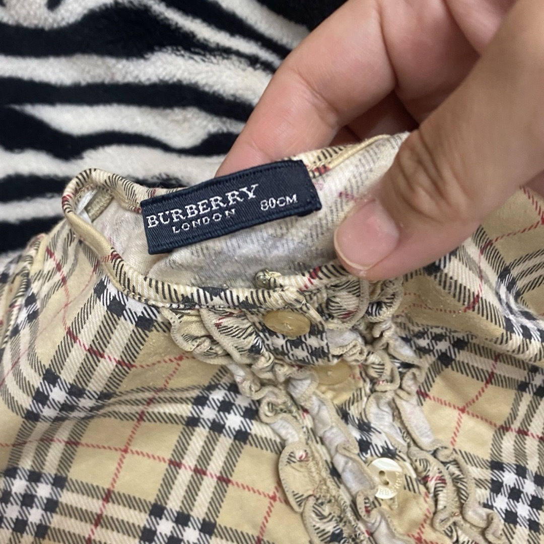 BURBERRY(バーバリー)の バーバリー　半袖　トップス　Tシャツ　チュニック　80 美品 キッズ/ベビー/マタニティのベビー服(~85cm)(Ｔシャツ)の商品写真